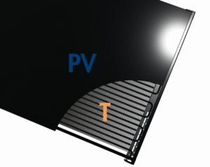 Der Luft-Sole-Kollektor SOLINK funktioniert als PVT Wärmepumpe für Gebäude